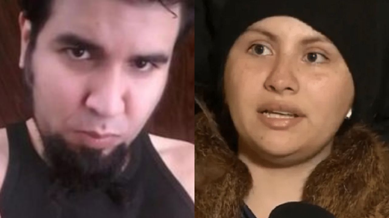 Montagem de fotos de Fernando Sabag Montiel e sua namorada, Ambar