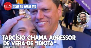 DCM Ao Meio-Dia: Tarcísio, candidato de Bolsonaro, diz que não conhece e chama agressor de Vera Magalhães de "idiota"