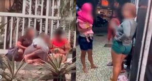 Montagem de fotos de exploração de trabalho infantil