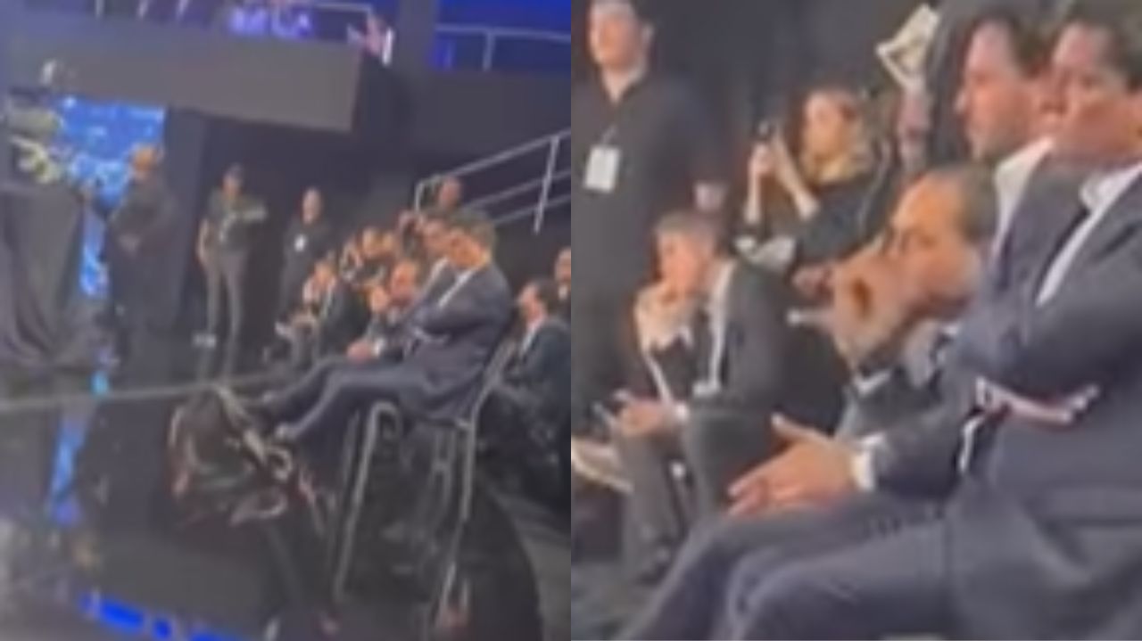 Montagem de fotos de Carlos Bolsonaro no debate