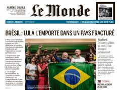 “Eleição de Lula soa como um alívio planetário”, diz Le Monde Lula