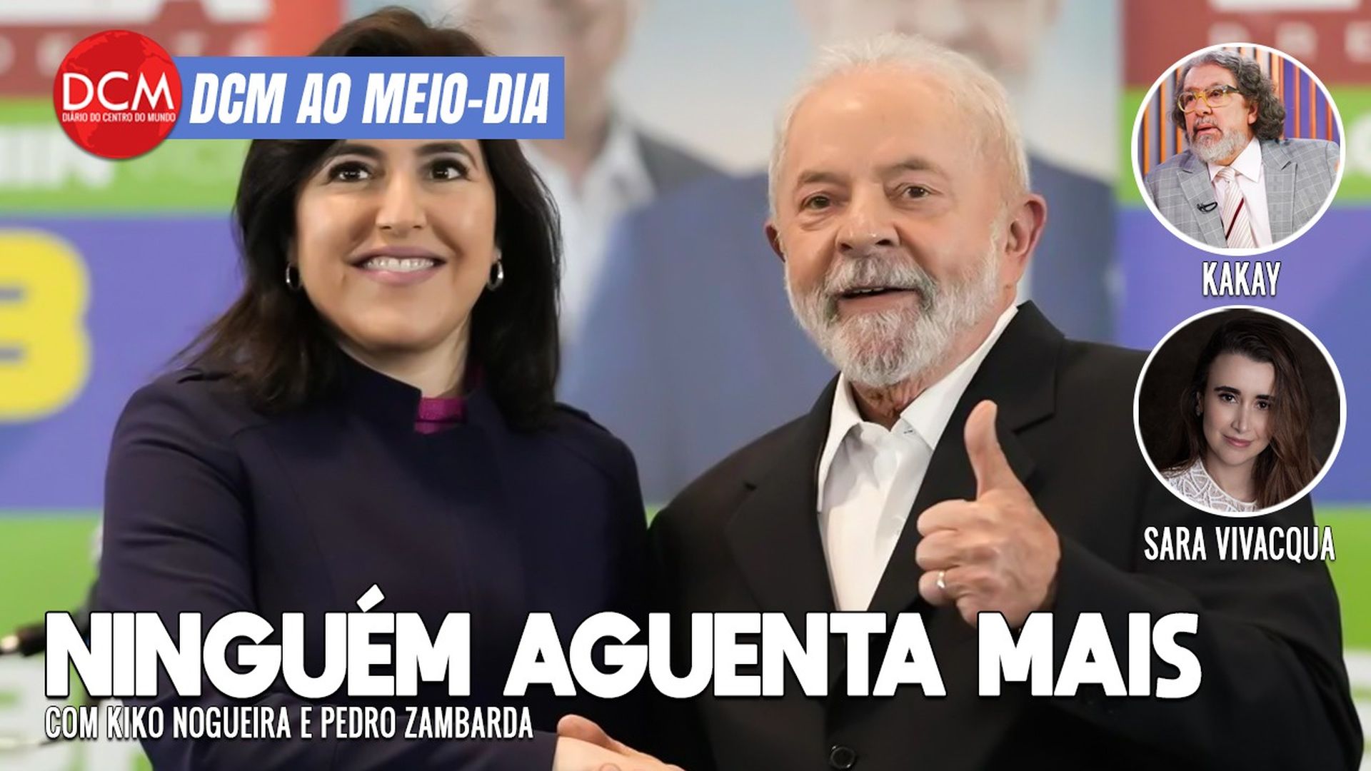 DCM Ao Meio-Dia: Ninguém aguenta mais a novela Simone Tebet; chefão bolsonarista da PRF se aposenta AOS 47