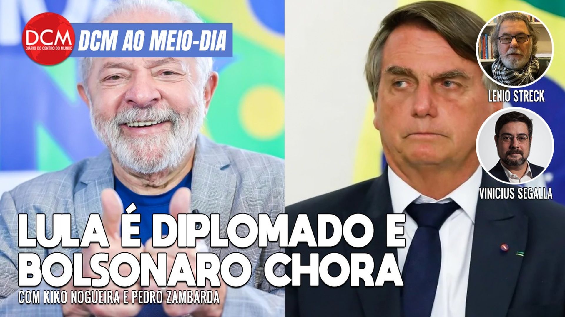 DCM Ao Meio-Dia: Lula diplomado; Bolsonaro e Michelle abrem portōes e alimentam golpistas