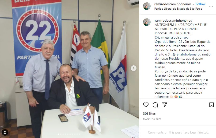 Ramiro dos Caminhoneiros e o irmão de Bolsonaro