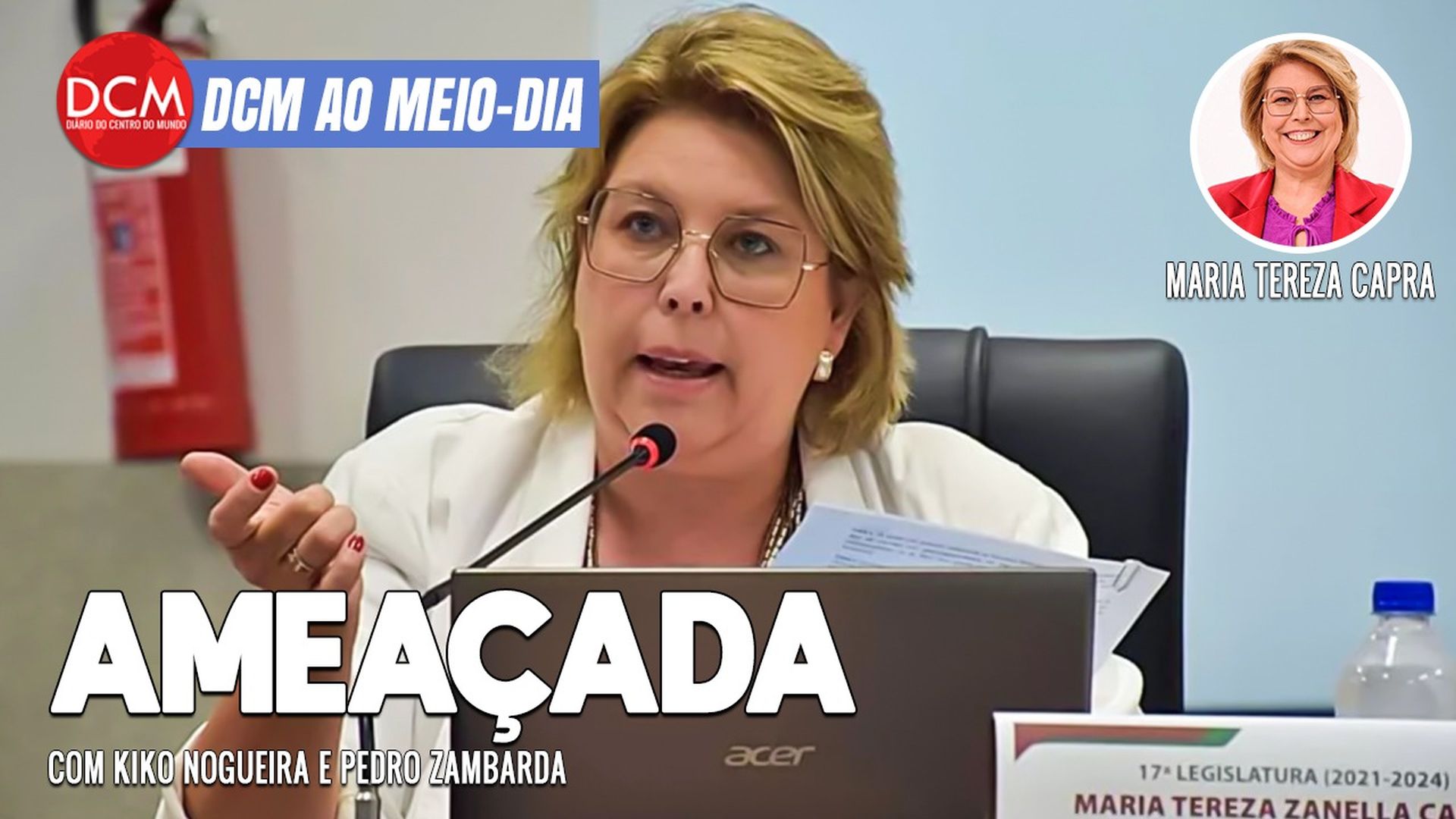 Ao Meio-Dia: Vereadora de SC perseguida por golpistas fala ao DCM; jogador da seleção incita assassinato de Lula