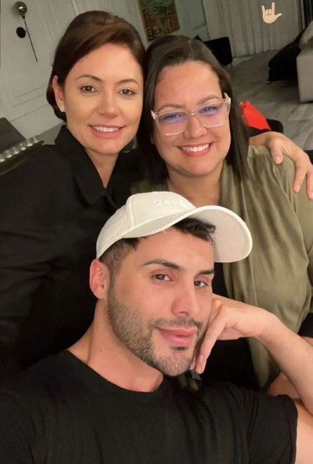 Elizângela com Michelle nos EUA após a derrota de Bolsonaro, em janeiro. Foto: Reprodução/Instagram