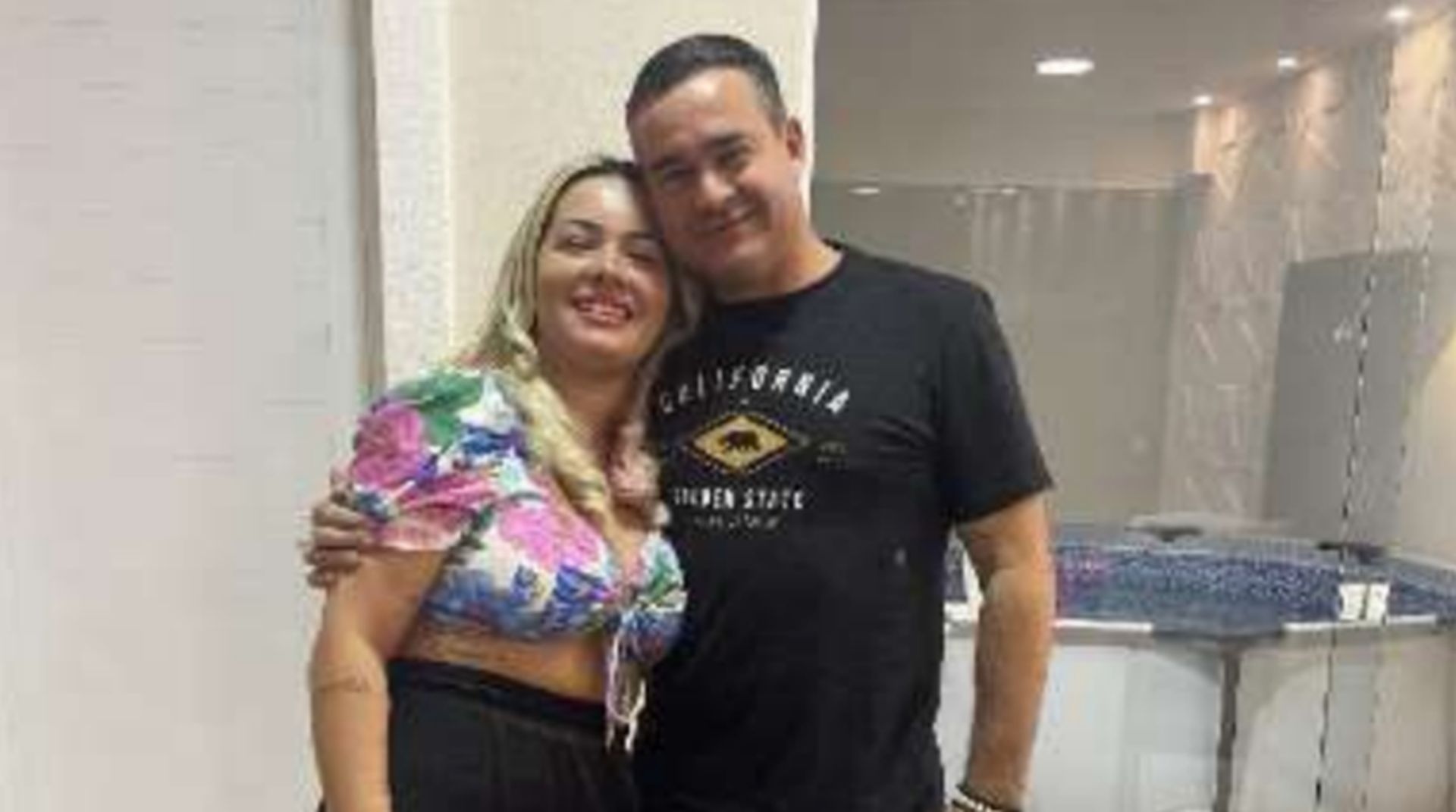Aline e seu marido Nefo