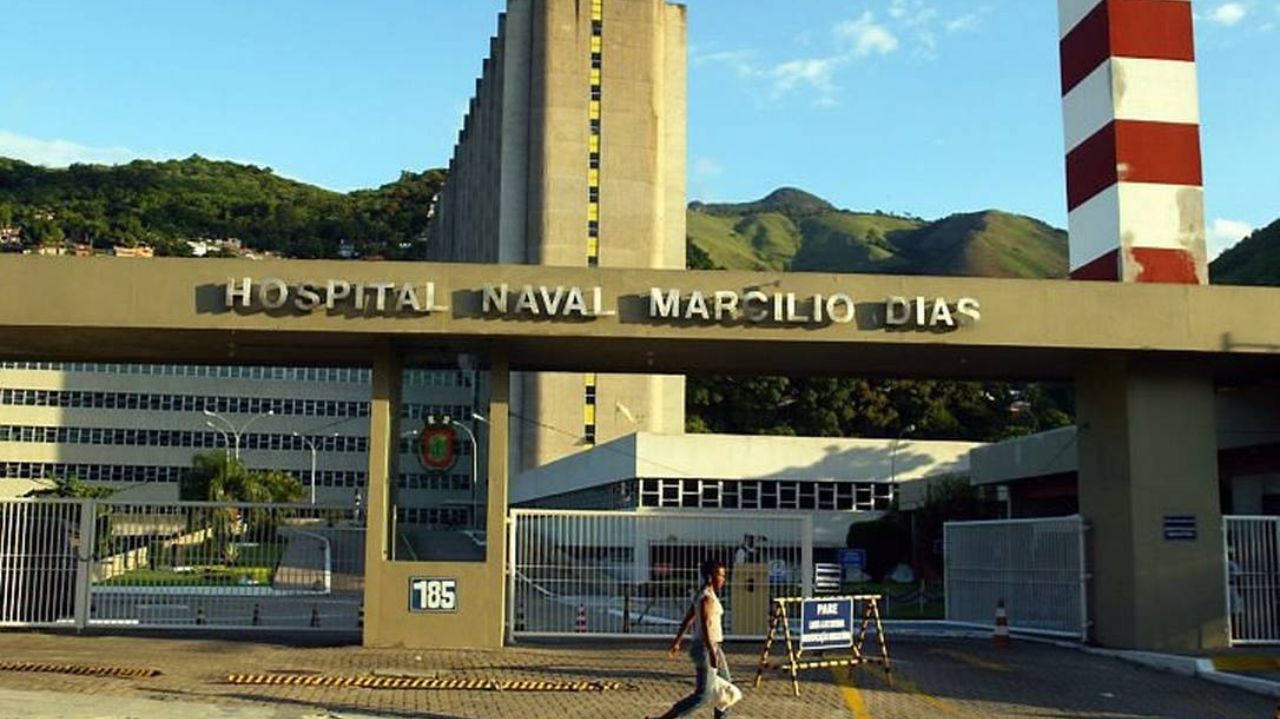 Fachada do Hospital Naval Marcílio Dias