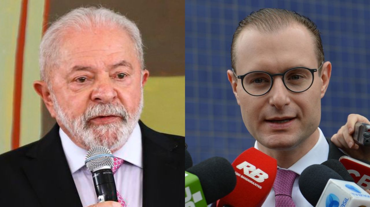 Montagem de fotos de Lula e Cristiano Zanin