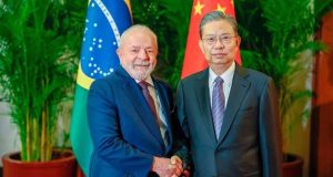 Lula e o presidente da Assembleia Popular da China, Zhao Leji
