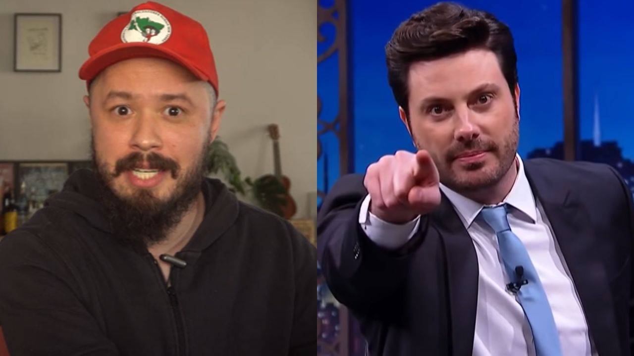 Montagem de fotos de Victor Camejo e Danilo Gentili