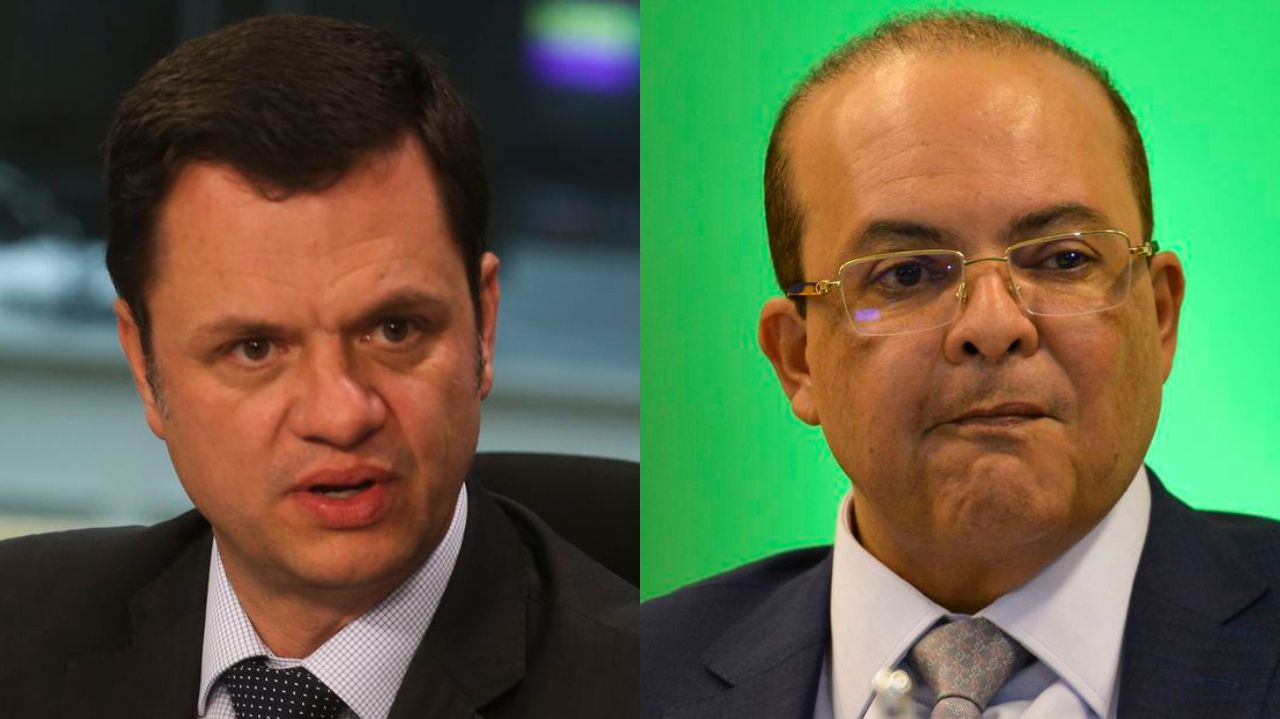 Montagem de fotos de Anderson Torres e Ibaneis Rocha