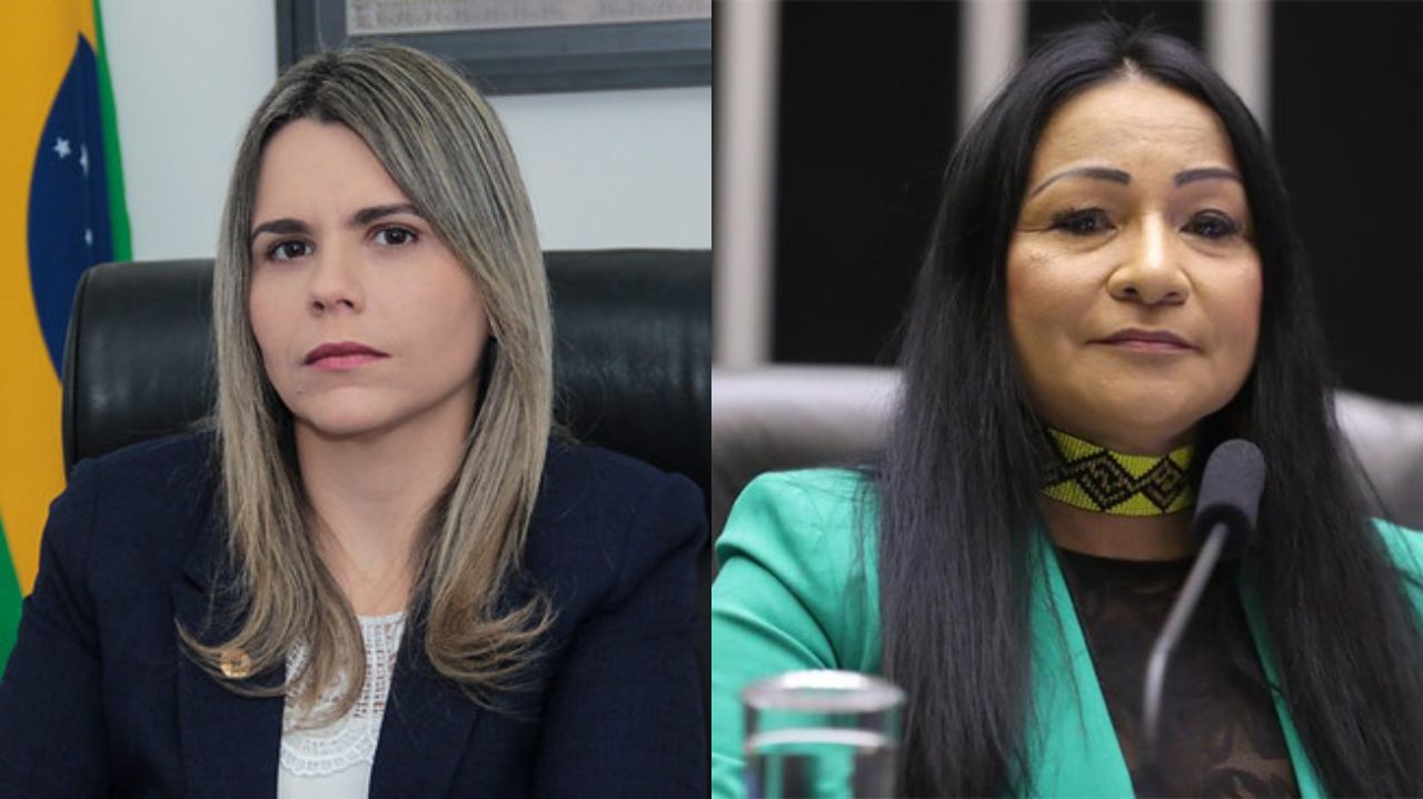 Montagem de fotos de Clarissa Tércio (PP-PE) e Sílvia Waiãpi (PL-AP)