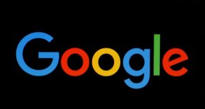 Logo do Google em fundo preto