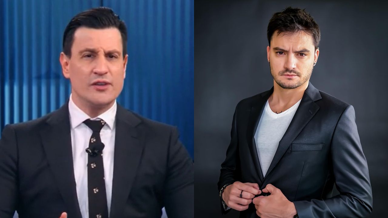 Montagem de fotos de Tiago Pavinatto e Felipe Neto