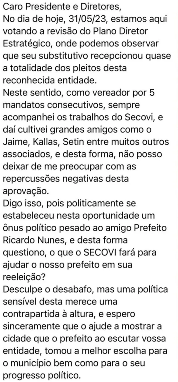 Mensagem enviada por Adilson Amadeu a construtoras