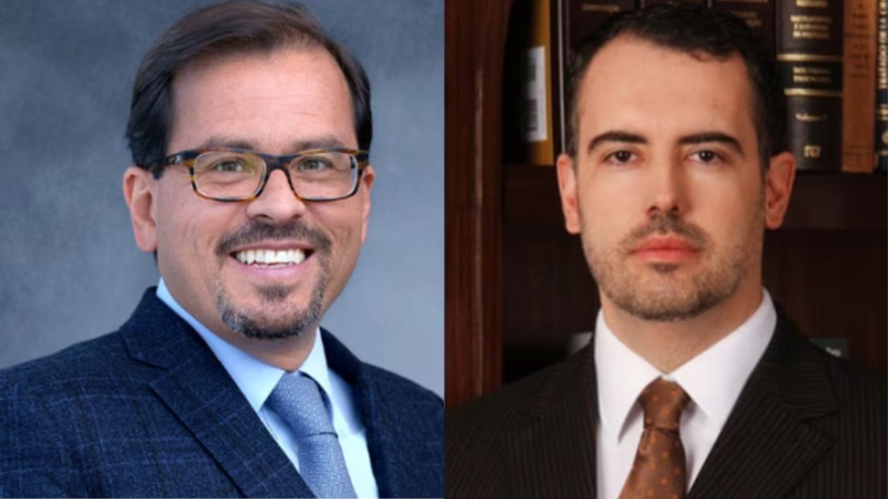 Montagem de fotos de Floriano de Azevedo Marques Neto e André Ramos Tavares
