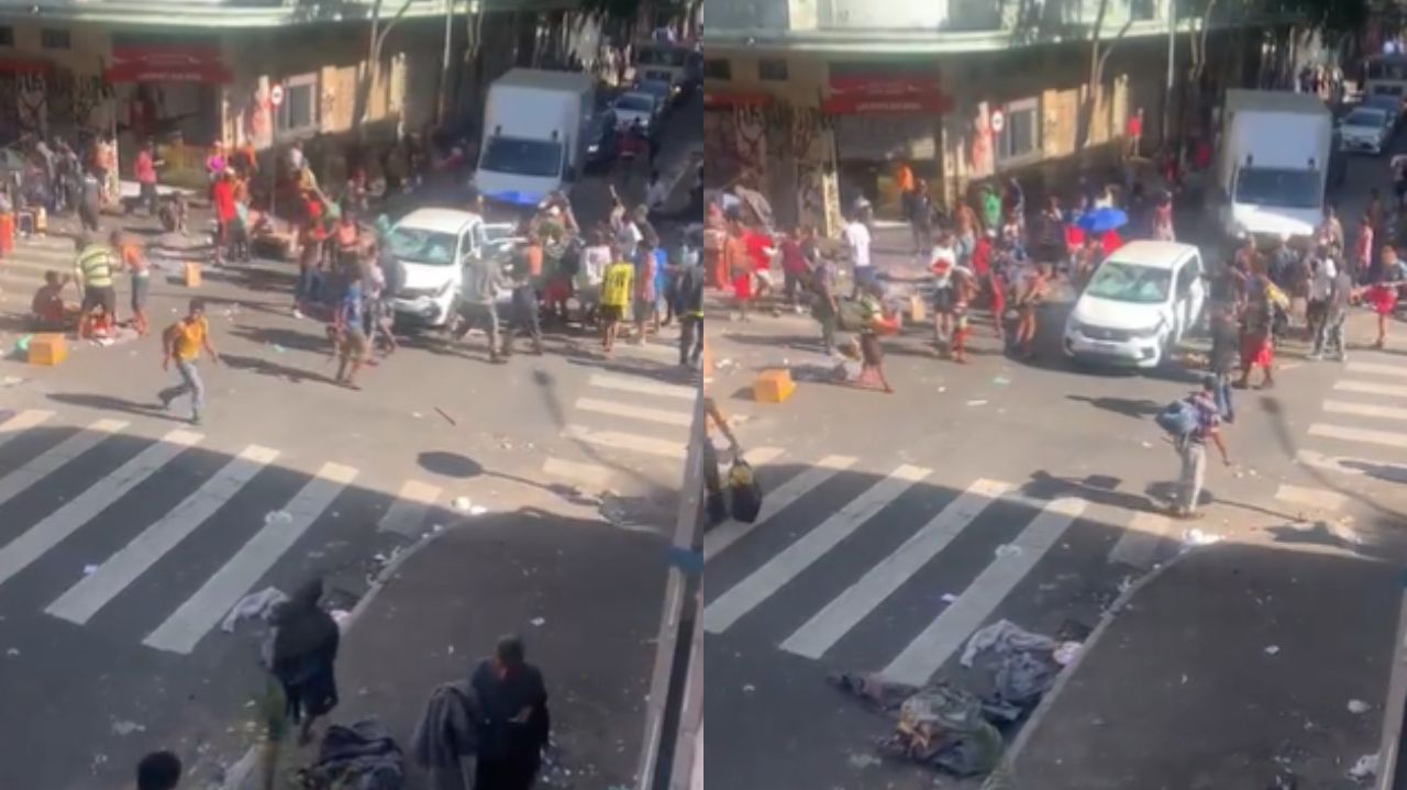 Montagem de fotos de ocorrido na Cracolândia