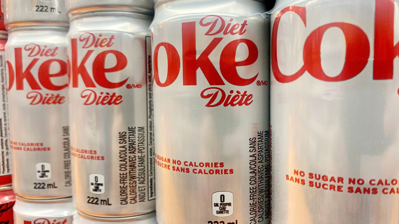 Latas de coca diet