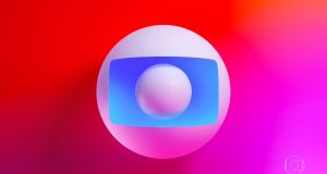 Logo da Globo em fundo colorido