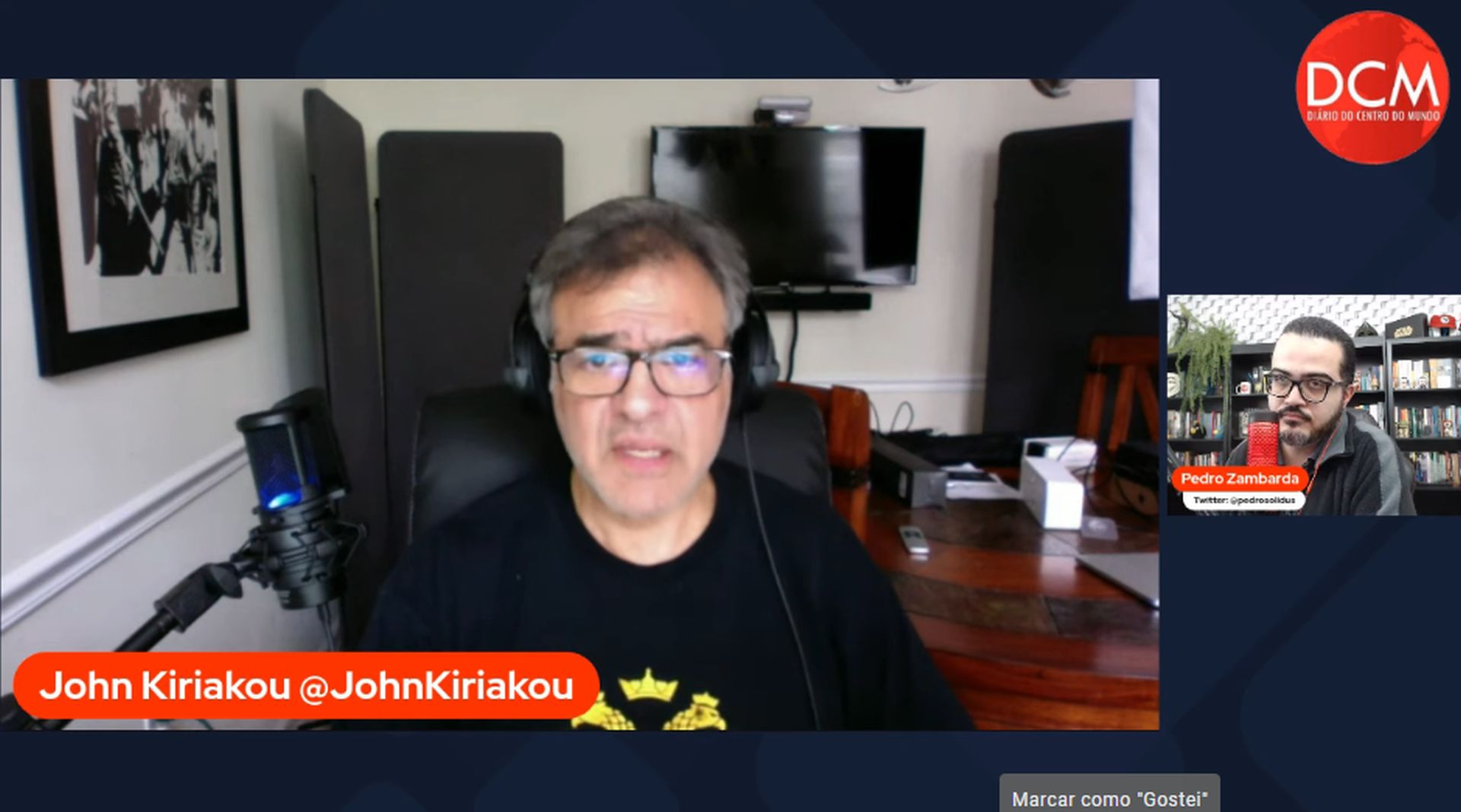 Kiriakou fala ao DCM. Foto: Reprodução/YouTube
