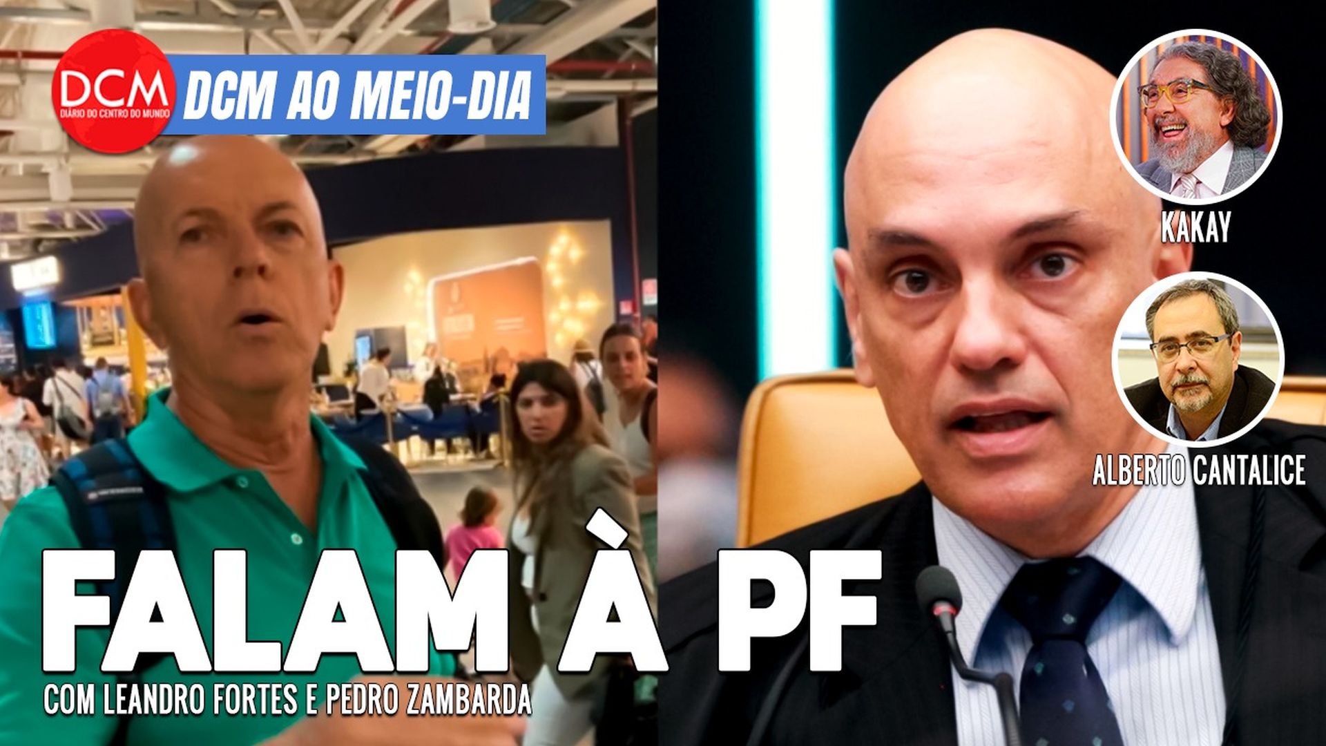 DCM Ao Meio-Dia: Casal bolsonarista que atacou Moraes presta depoimento à PF; Ipec aponta subida da confiança em Lula