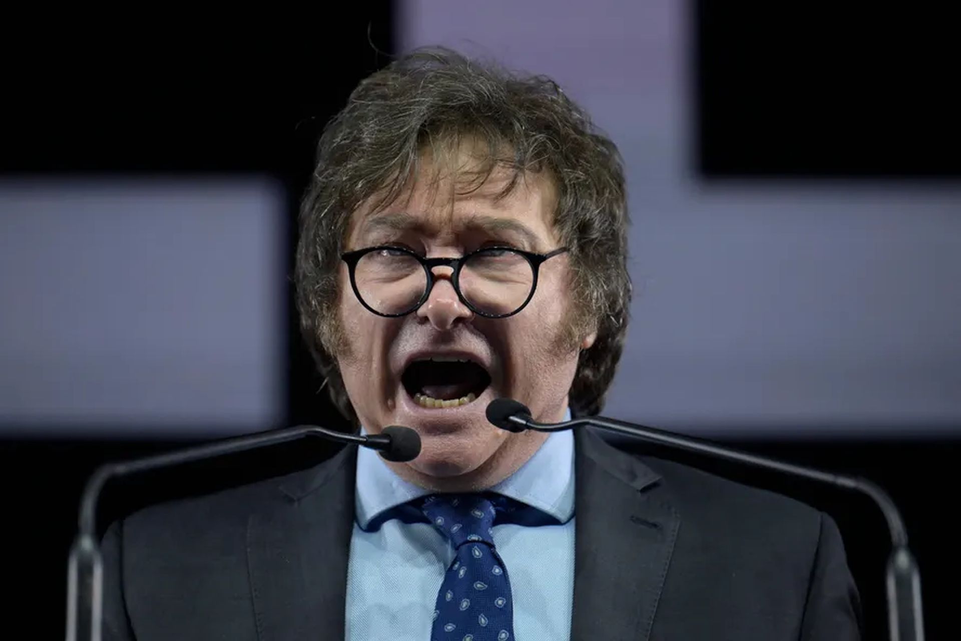 Javier Milei, o candidato da extrema direita argentina — Foto: Luis Robayo/AFP