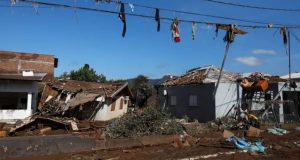 Destroços na cidade de Muçum