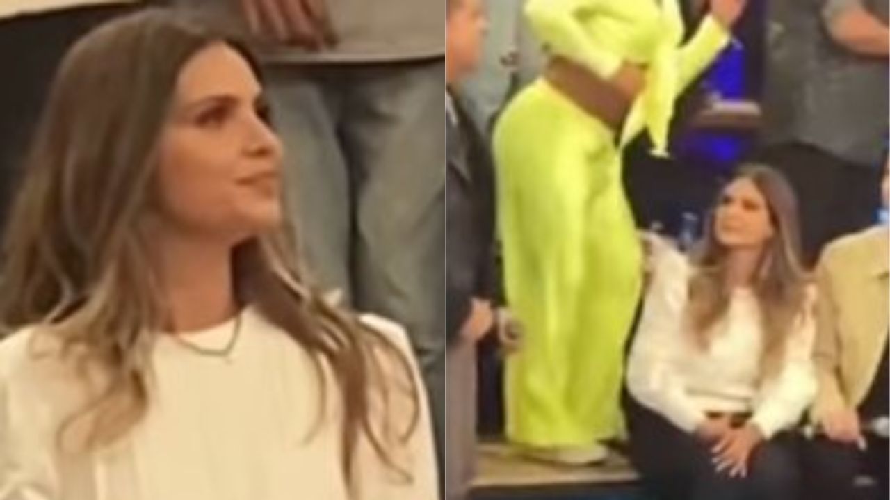 Montagem de fotos de Aline Barros no Altas Horas