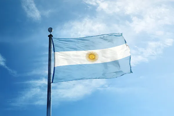 Bandeira da Argentina. 