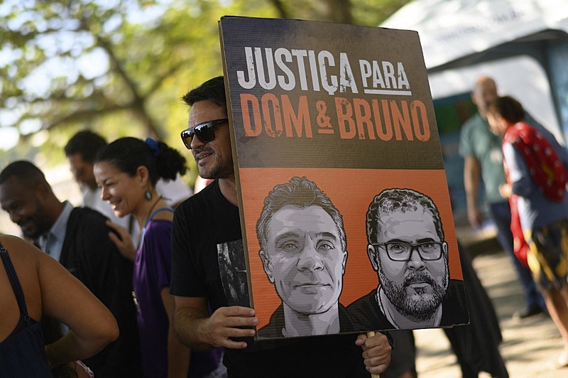 Protesto pela morte de Dom Phillips e Bruno Pereira