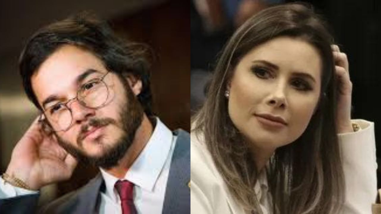 Montagem de fotos de Túlio Gadêlha e Carol de Toni