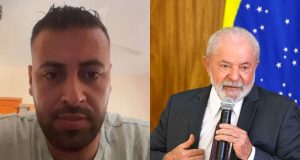 Montagem de fotos de Hasan Said Rabee e Lula