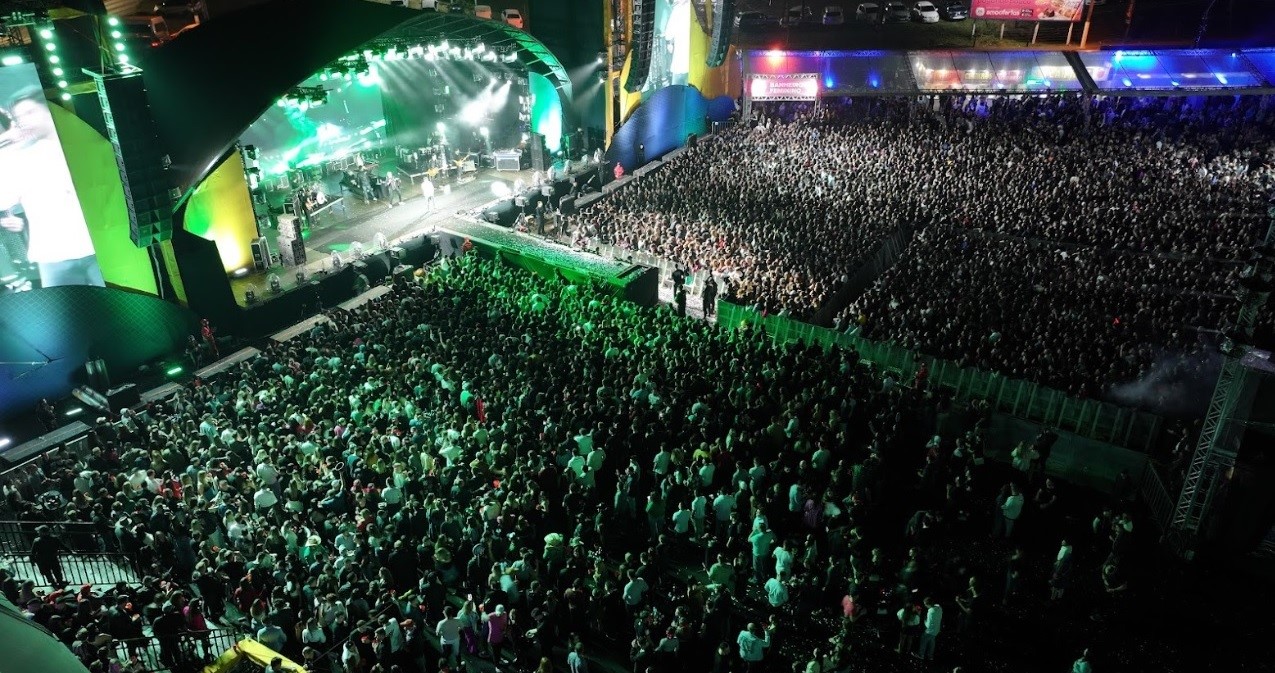 Foto aérea de show