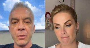 Montagem de fotos de Alexandre Correa e Ana Hickmann