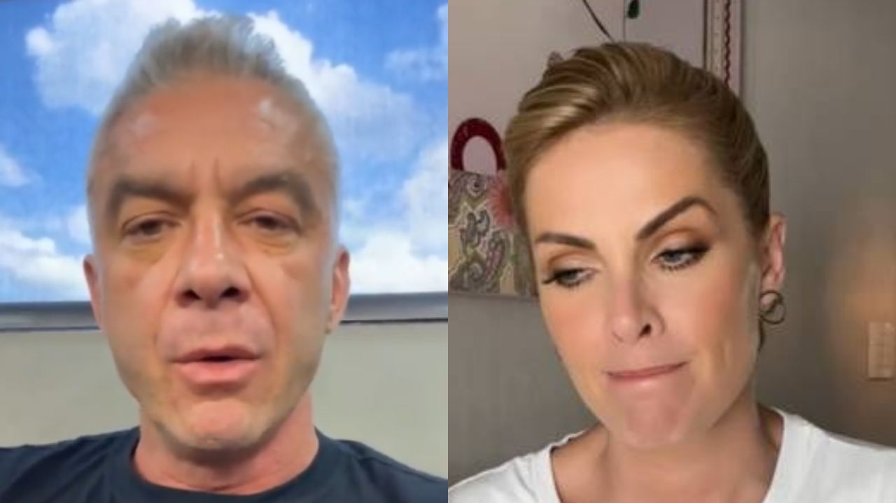 Montagem de fotos de Alexandre Correa e Ana Hickmann