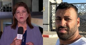 Montagem de fotos de Delis Ortiz e Hassan Rabee
