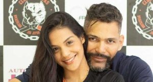 Luis Paulo dos Santos e Ellida Tuane abraçados, ela sorrindo