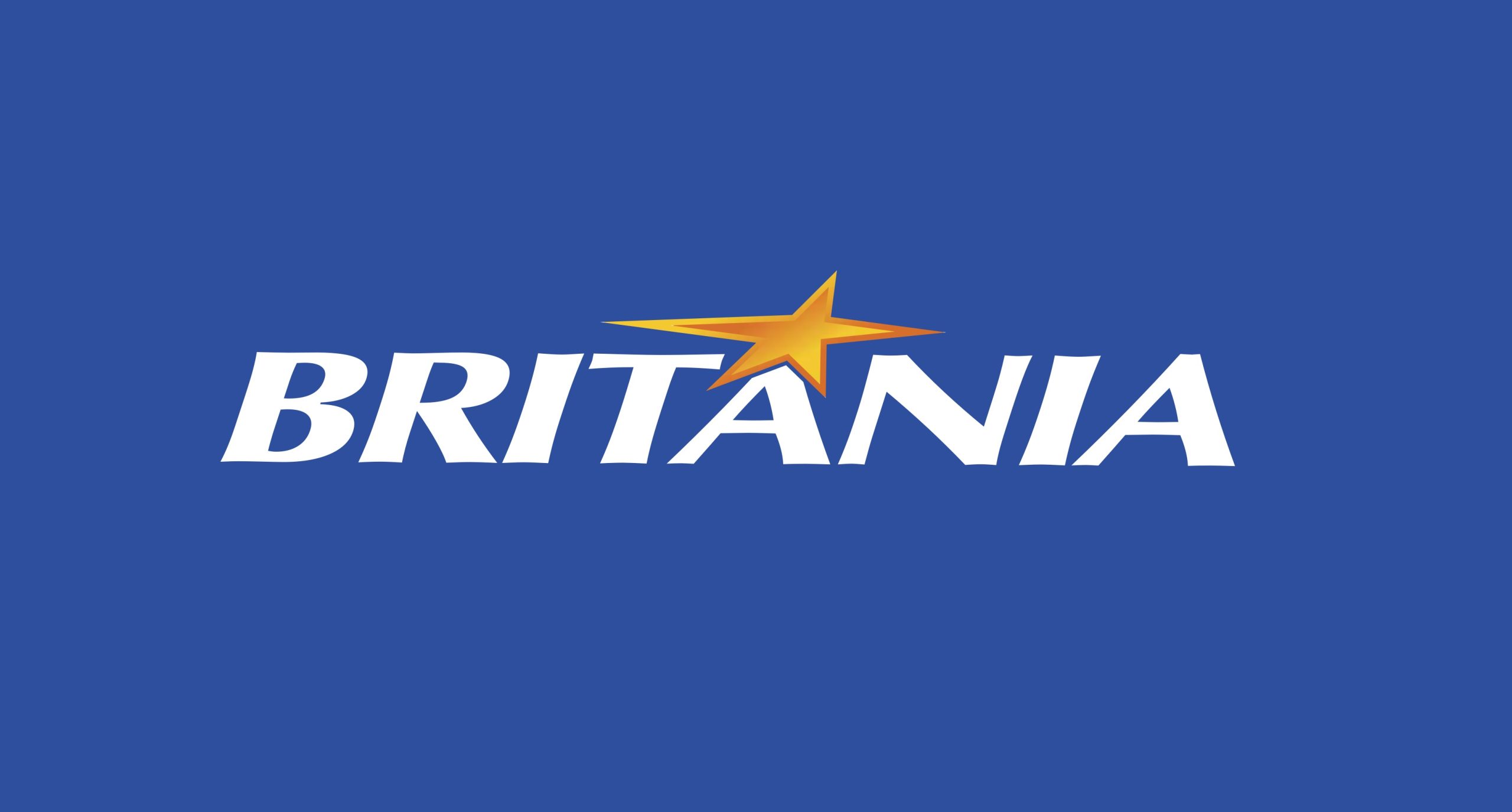 Logo da Britânia em fundo azul
