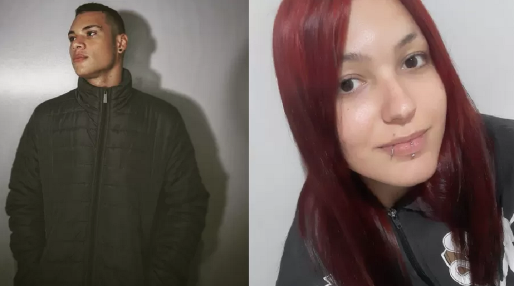 Montagem de fotos de Jimmy Pereira da Silva e Caroline Batista