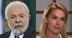 Montagem de fotos de Lula e Ana Hickmann