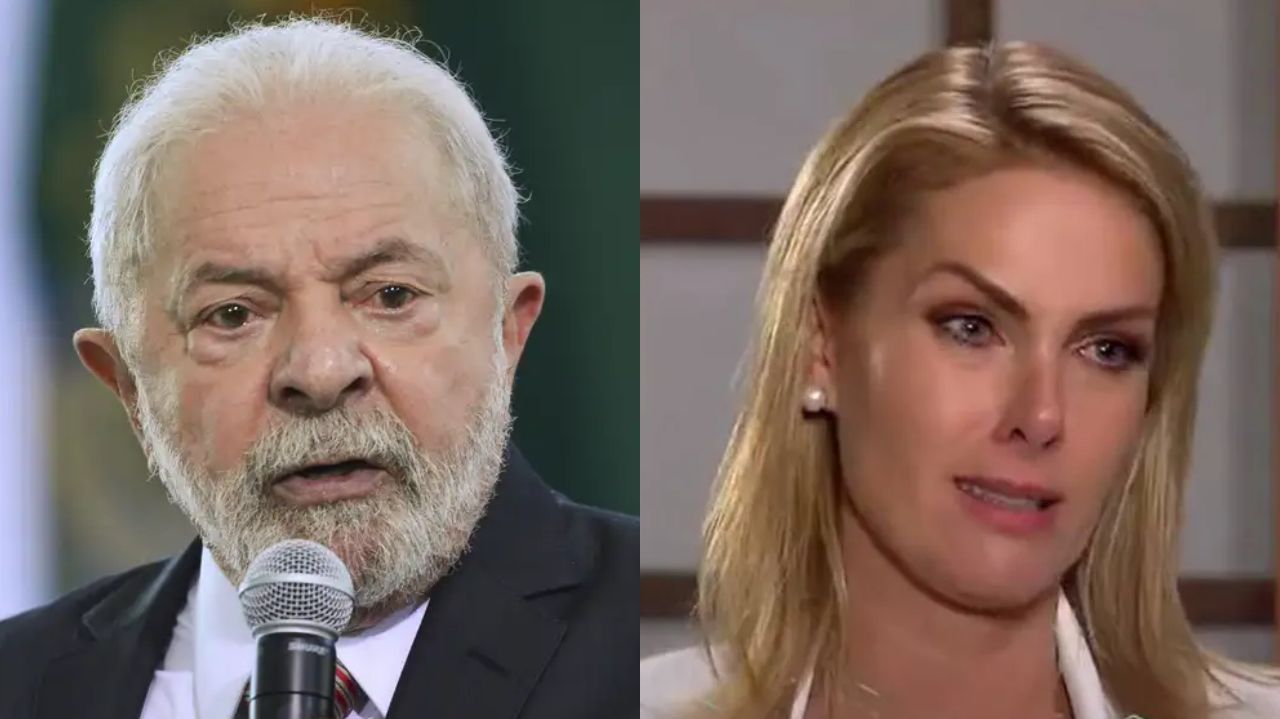 Montagem de fotos de Lula e Ana Hickmann