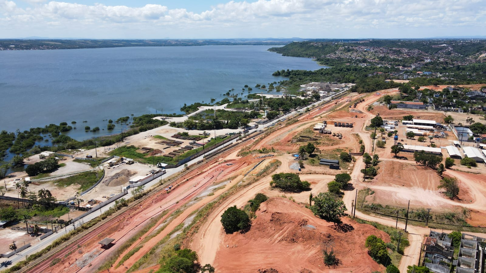 Vista aérea de mina em Maceió