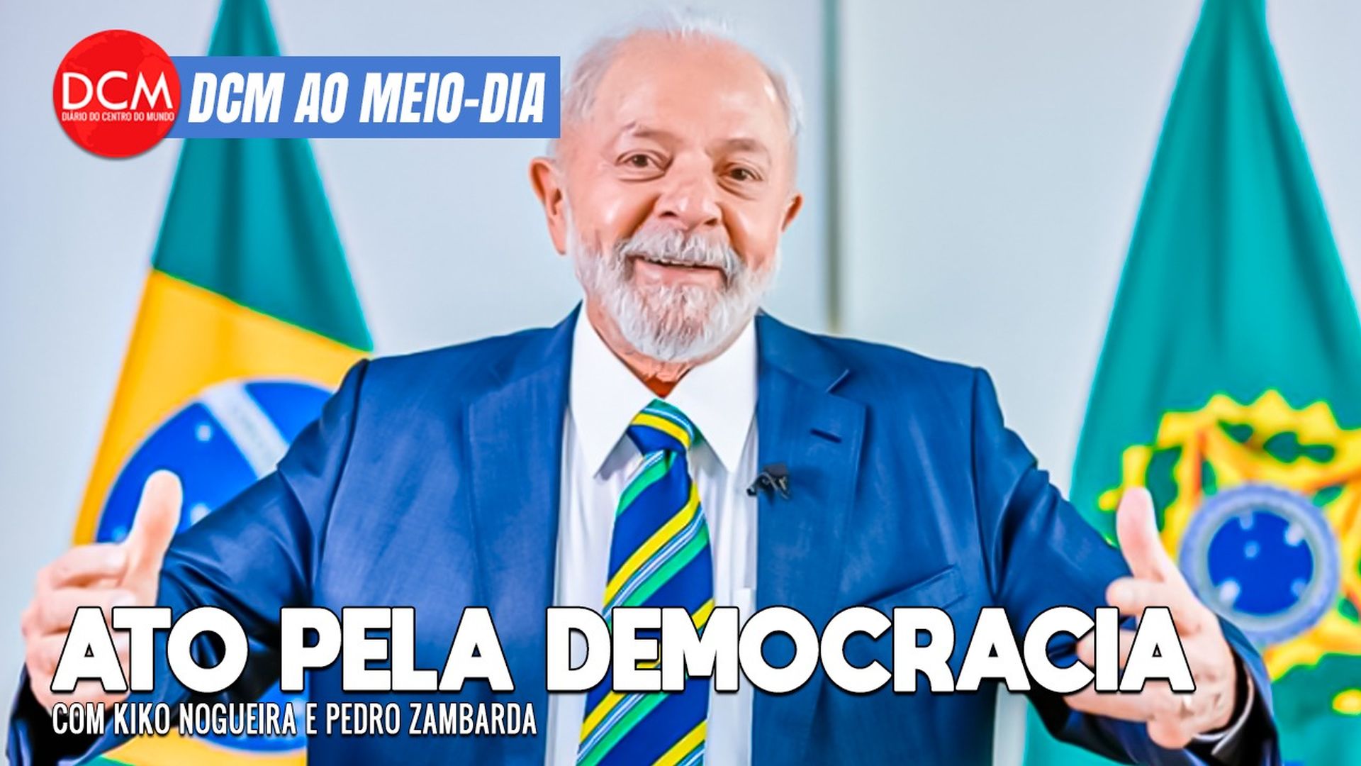 DCM Ao Meio-Dia: Lula convoca ato pela democracia dia 8 de janeiro; Estadão “denuncia” piada do presidente. Foto: Reprodução/DCMTV/YouTube