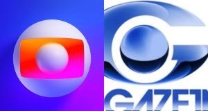 Montagem de logos da Globo e da TV Gazeta de Alagoas