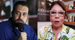 Montagem de fotos de Guilherme Boulos e Dora Kramer