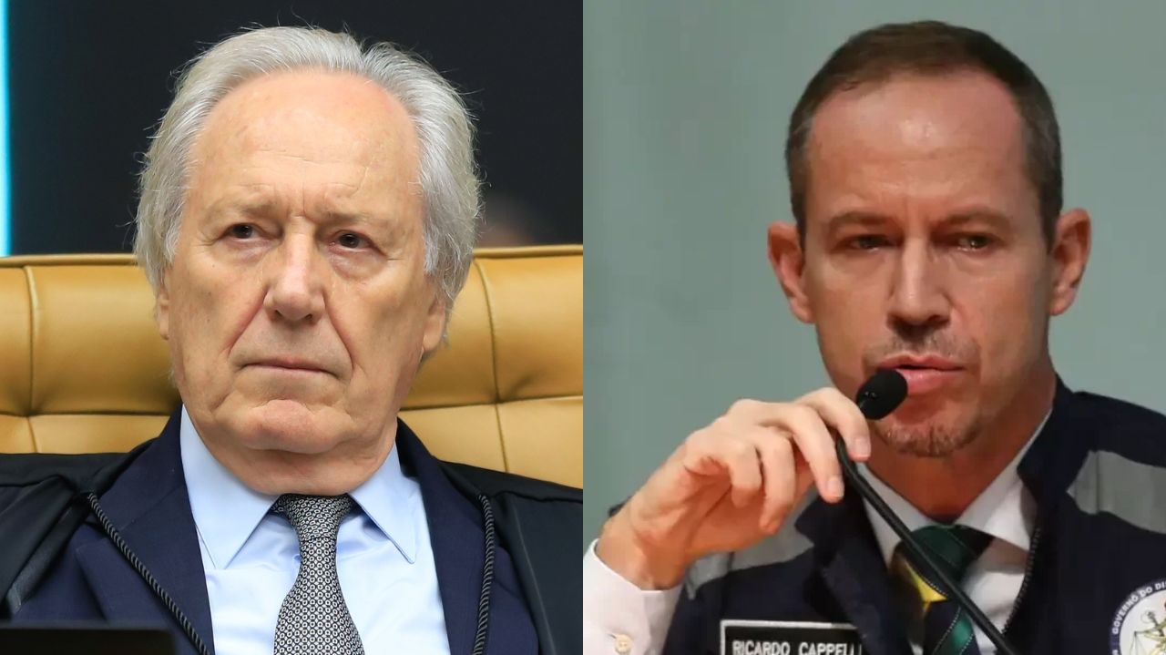 Montagem de fotos de Ricardo Lewandowski e Ricardo Capelli