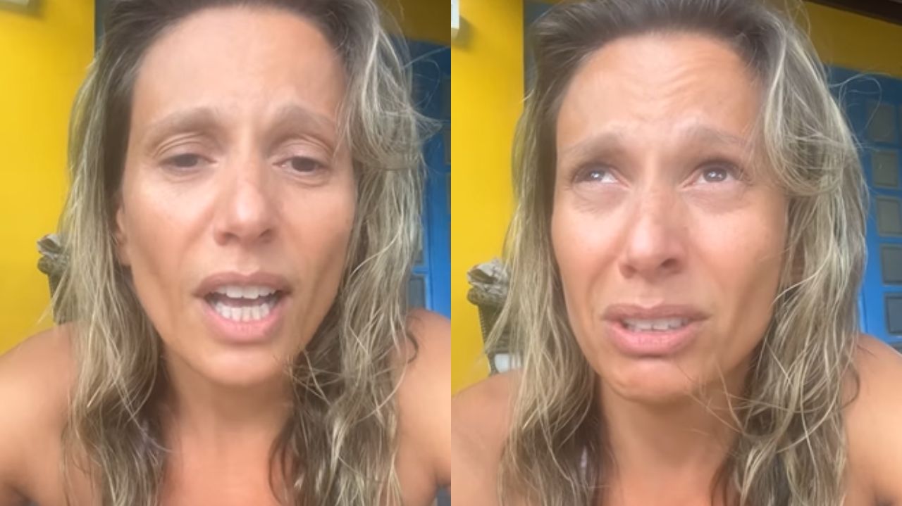 Montagem de fotos de Luisa Mell falando para a câmera