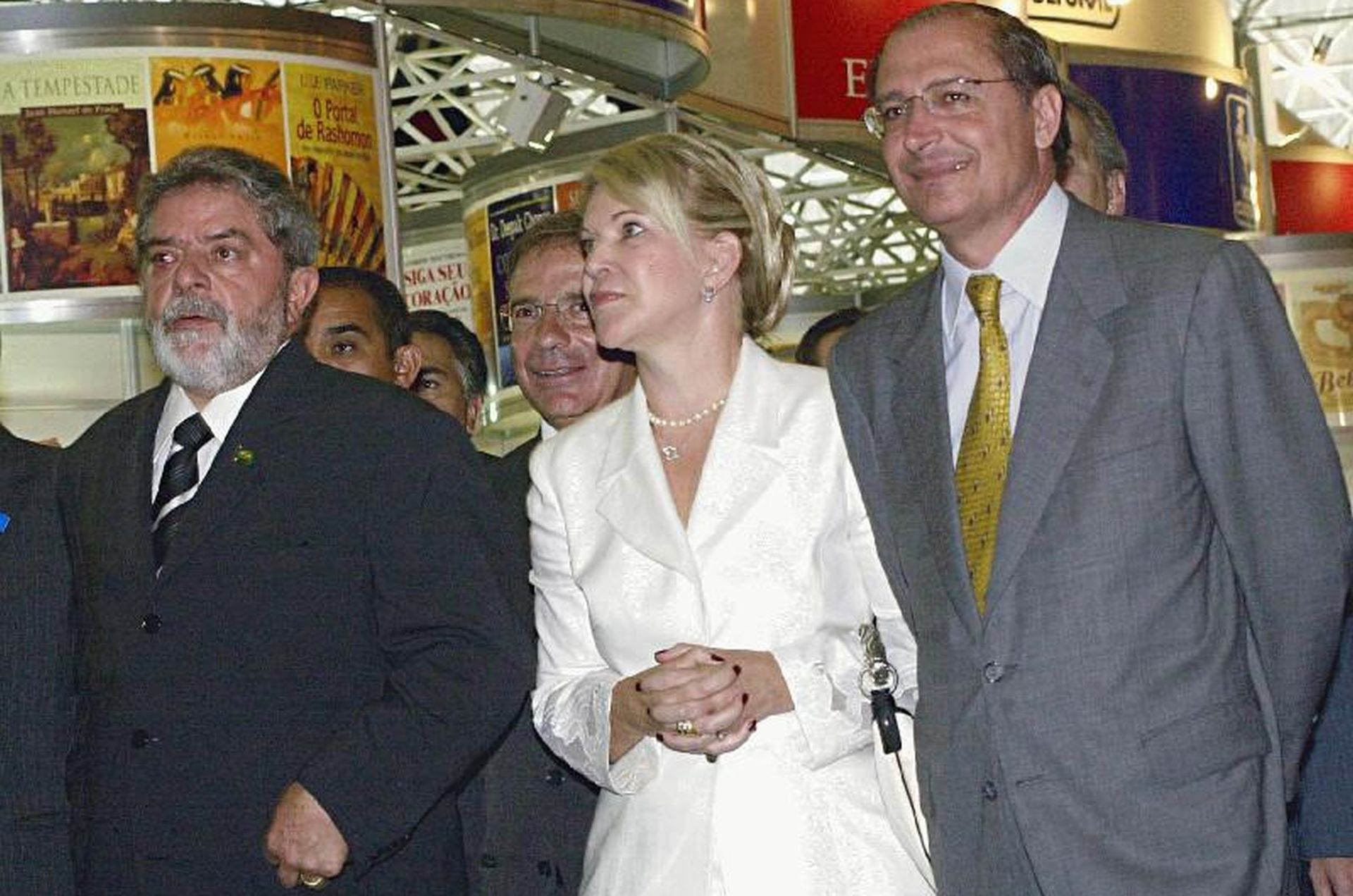 Lula, Marta e Alckmin em 2004, quando ela era prefeita. Foto: Wikimedia Commons