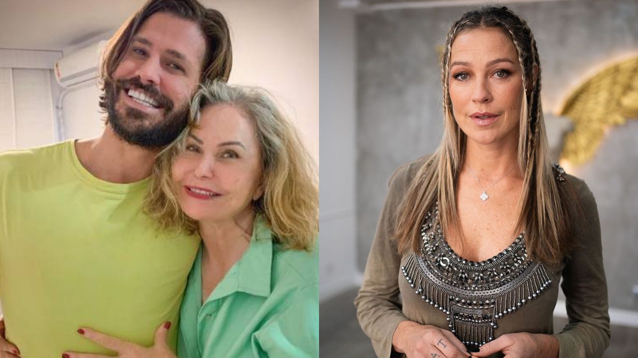 Montagem de fotos de Dado Dolabella com Pepita Rodrigues e Luana Piovani sozinha
